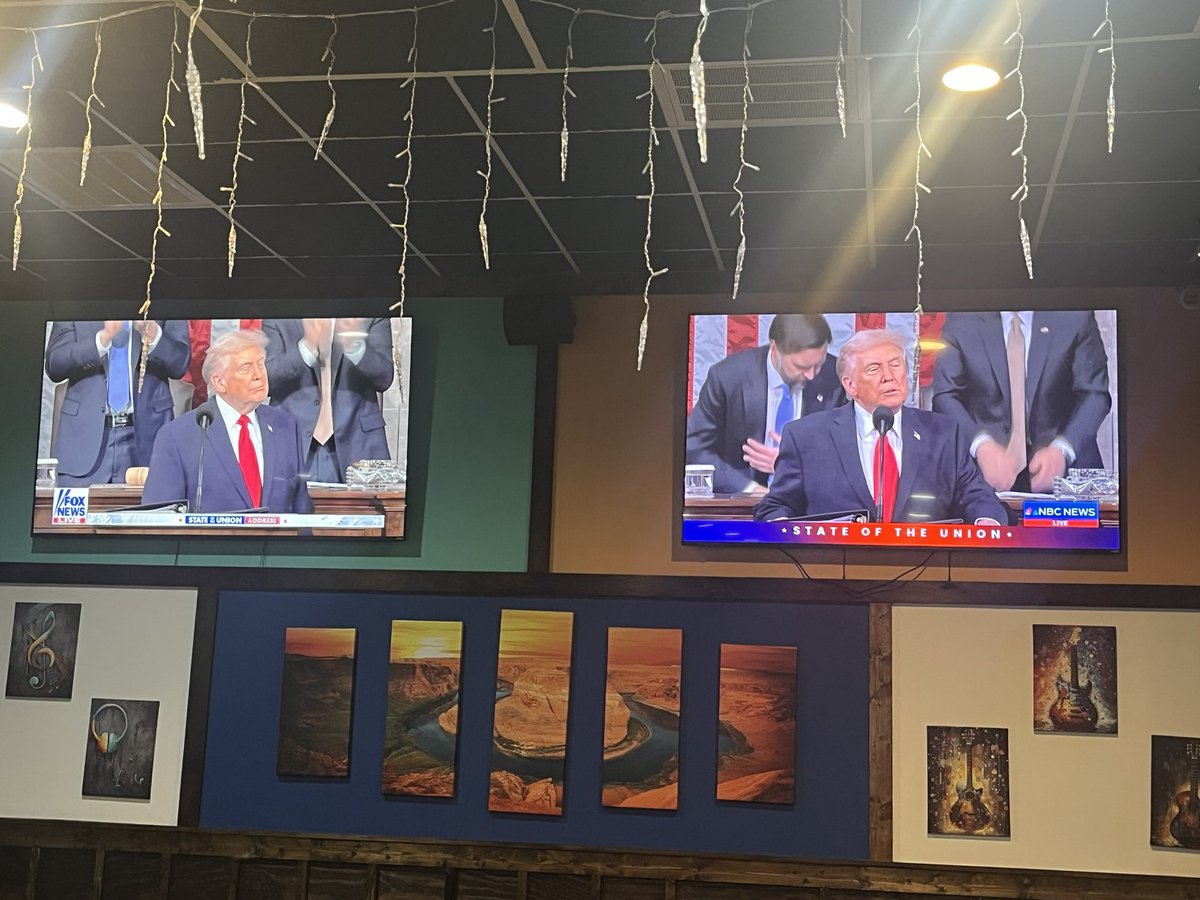 This <a href="/VA_GOP/">Virginia GOP</a> <a href="/GOP/">GOP</a> group is fired up  to watch the #SOTU2026 in Gloucester Virginia.