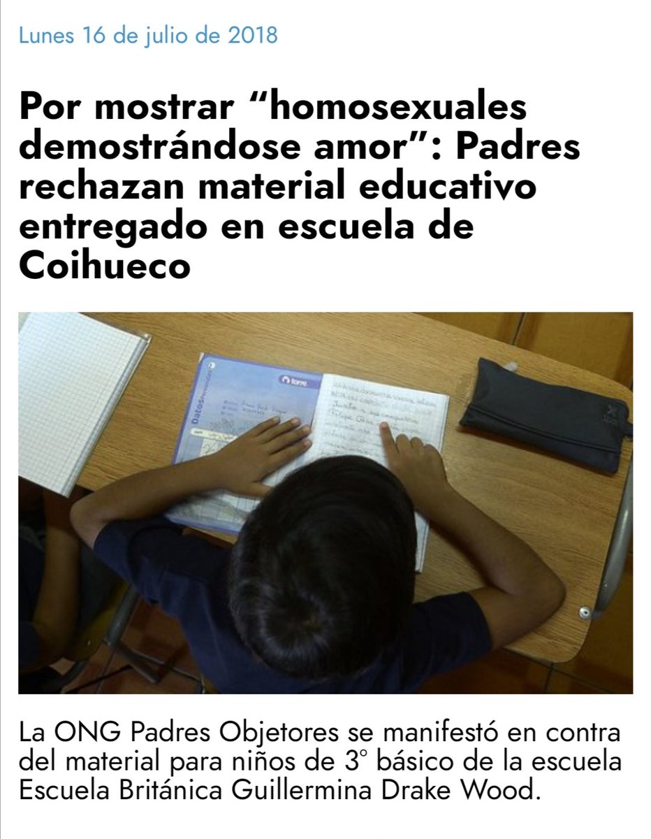 Porqué <a href="/Mineduc/">Ministerio de Educación</a> más de 10 años insistiendo q los niños entren en contacto con material sexual explicito inapropiado para niños, x ejem <a href="/GobiernodeChile/">Gobierno de Chile</a> distribuyó x supuesto error el libro erótico Caperucita se come al lobo en bibliotecas de 283 escuelas <a href="/Camara_cl/">Diputadas y Diputados de Chile</a> <a href="/PanchoFritis/">Francisco Fritis C.</a>
