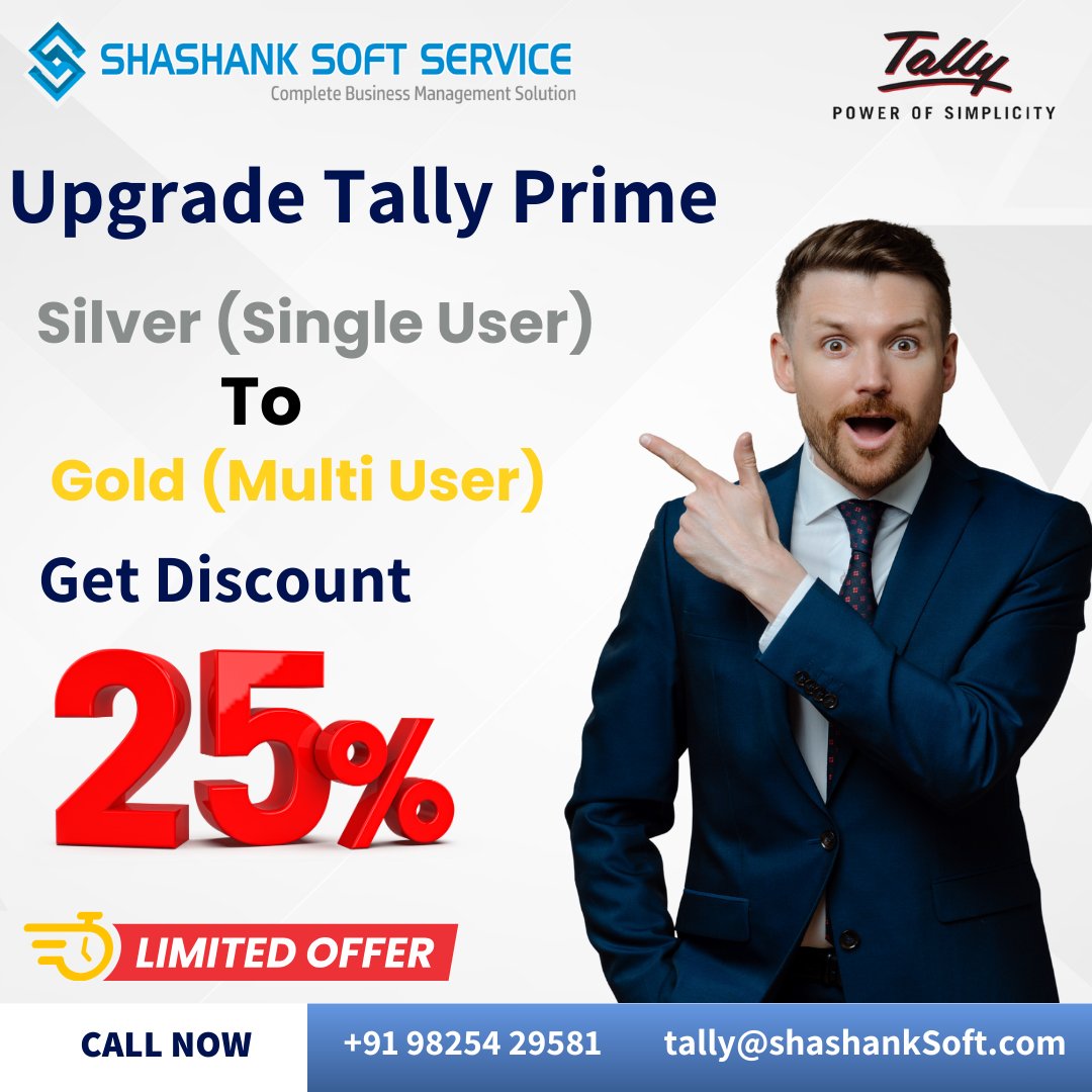 gohel_ketan's tweet image. Upgrade Tally Prime 
#ShashankSoft #TallyPrime #TallySolution #Rajkot #Gandhidham #GandhidhamBusiness #Kutch #BussinessGrowth #AccountingSoftware