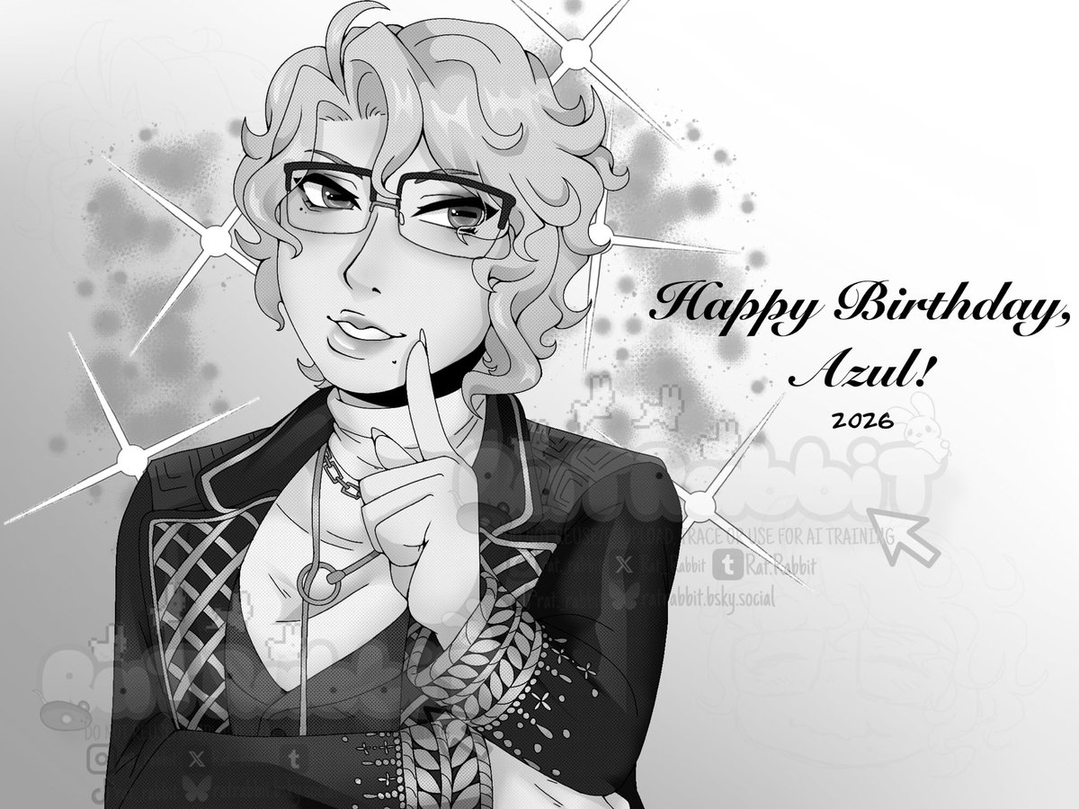 Rat__Rabbit's tweet photo. Happy (late) birthday, Azul! 
#twst #twistedwonderland #AzulBirthday_2026 #azulashengrotto #twsttwt https://t.co/8NXRlVXzV1