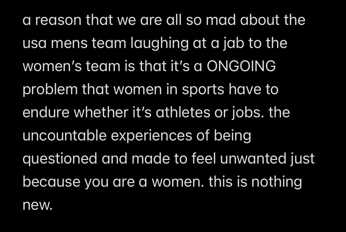just so you know women belong in sports. women belong in hockey.