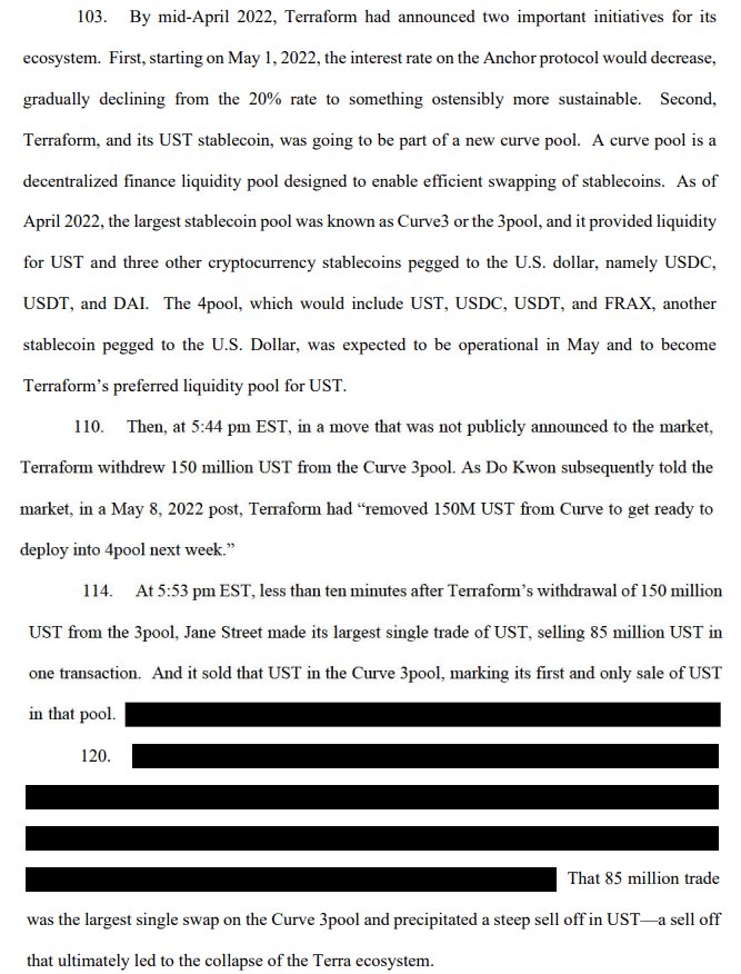 币圈最大黑幕终于揭盖子了，Luna崩盘的真凶可能就是它

这几天Terra破产管理人的一纸诉状把2022年那场加密寒冬的遮羞布给撕了。大家一直以为是算法机制没撑住，结果现在铁证指向了华尔街顶级做市商——简街（Jane Street）。

咱们看看这组时间线。