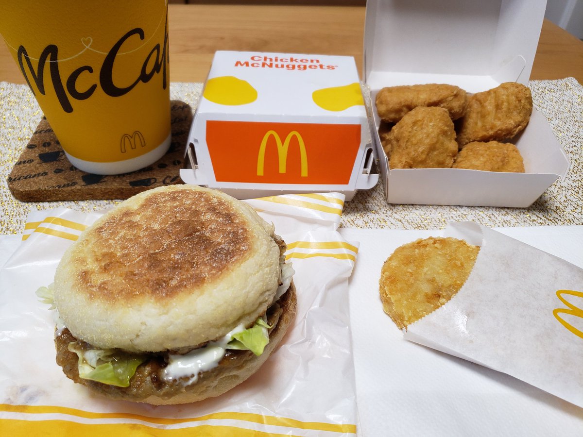 sumairu117's tweet photo. @McDonaldsJapan 早速、朝マックⓂ️🍔🍟しました🤗 https://t.co/WRtcOtoh6X