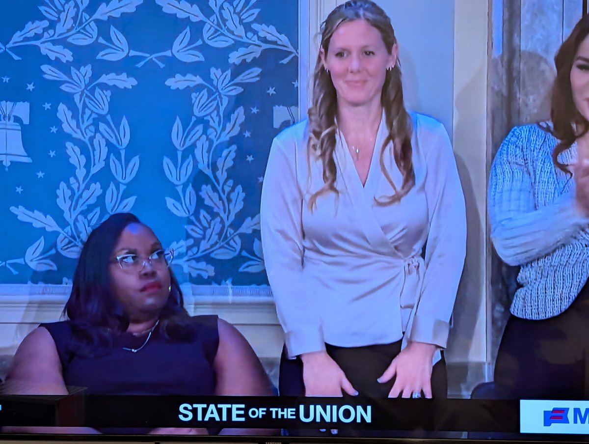 BeanzGotGamez's tweet photo. Lol, this Black woman is all of us listening to this bullshit Trump is spewing. 

#SOTU2026 https://t.co/fxvxZTuydJ