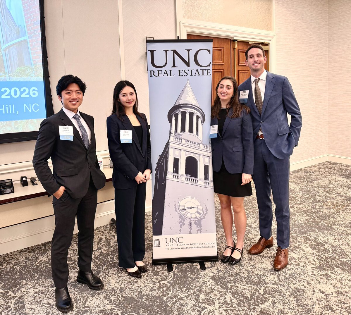 UCLAZimanCenter's tweet image. Congrats to @uclaanderson MBA '27 candidates Lilly Wilbanks, Paul Huh, Price Jarman, and Yuri Yang on their 2nd place victory at the 2026 @kenanflagler @UNCRealEstate Development Challenge, an invite-only competition w/ 16 top U.S. MBA programs! #GoBruins #whyanderson