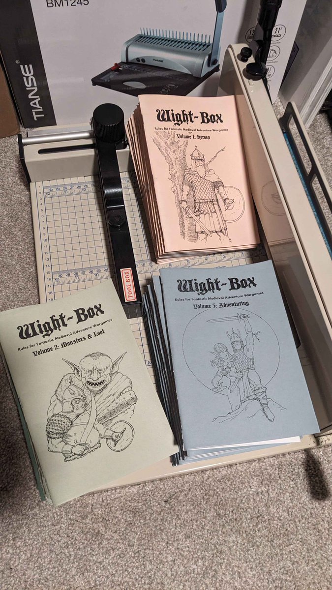 Lots of zine version sets to send out.