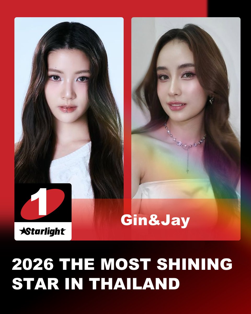 ✨STARLIGHTAWARDS

🏆2026 The Most Shining Star in Thailand

🎉Congratulations to Gin&amp;Jay for being 2026 The Most Shining Couple in Thailand

❤️Thanks to all the fans for your support

#STARLIGHTAWARDS
#Ginjay
<a href="/ginnynatnicha/">ginnynatnicha</a>
<a href="/j_jayyna/">aangelinaa.ss</a>
