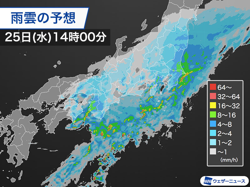wni_jp's tweet photo. ＜土砂降りの雨＞
低気圧が東に進んでいるため、九州や山陰では雨が止んできました。一方、四国から関東にかけての太平洋側沿岸部では、午後も強まる雨に注意が必要。
渇水の地域では水不足の解消が期待される恵みの雨となりそうですが、道路の冠水などお気をつけください。
https://t.co/Vcv0ARQghP https://t.co/vbbKEngijl