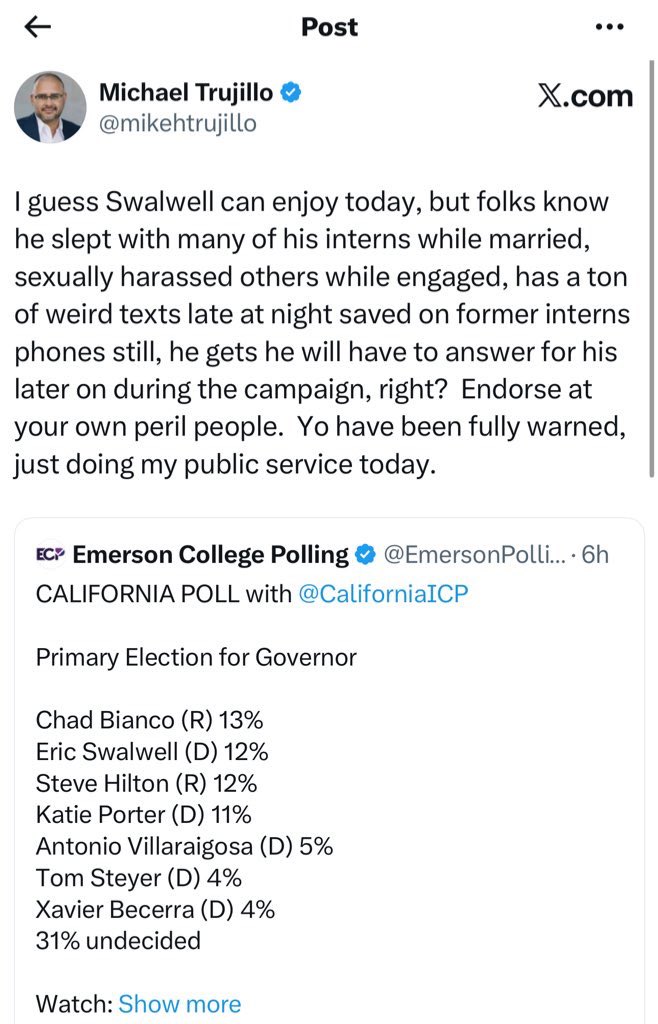 Senator Scott Whiner tweet media