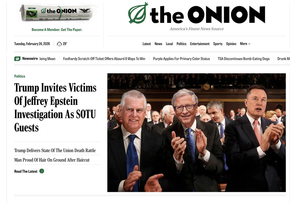 phylogenomics's tweet image. The State of The Onion is strong #SOTO cc: @TheOnion