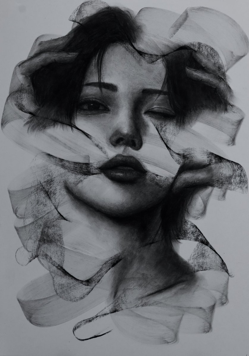 ✍️#charcoal #drawing #木炭画