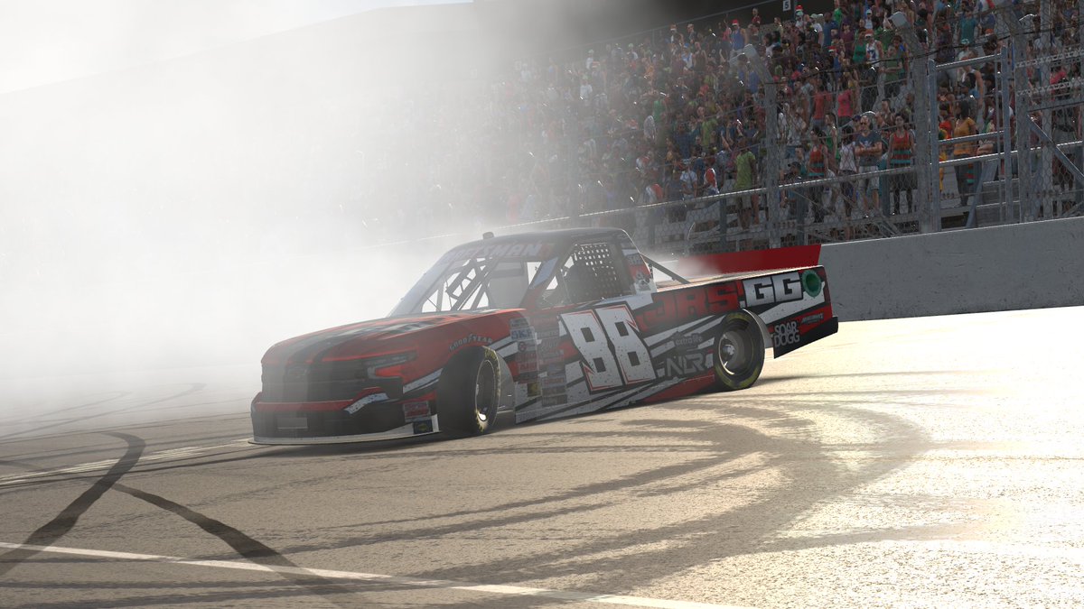 After getting turned into the wall on lap 1, we drove all the way through the field and won it after a late caution

Split 4 Winners!