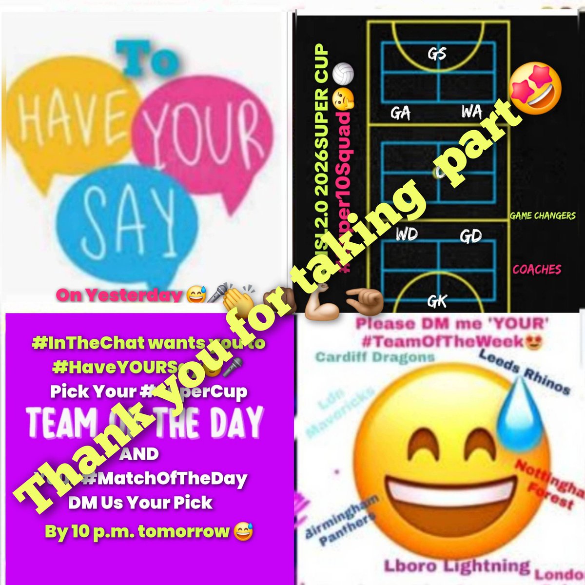 InTheChatTime's tweet photo. .@SkyNetball  @BBCSport @CliveJonespr @messero6   @Jasmin81259024  #NetballFamily One more sleep  before  we are #InTheChat @NetballSL #SuperCupRoundUp😁can't wait to host you😉🎤With our #SpecialGuest. We will review  the matches, share the views on the what caught your eye🙏🏾😴 https://t.co/WRCbnrKxdn