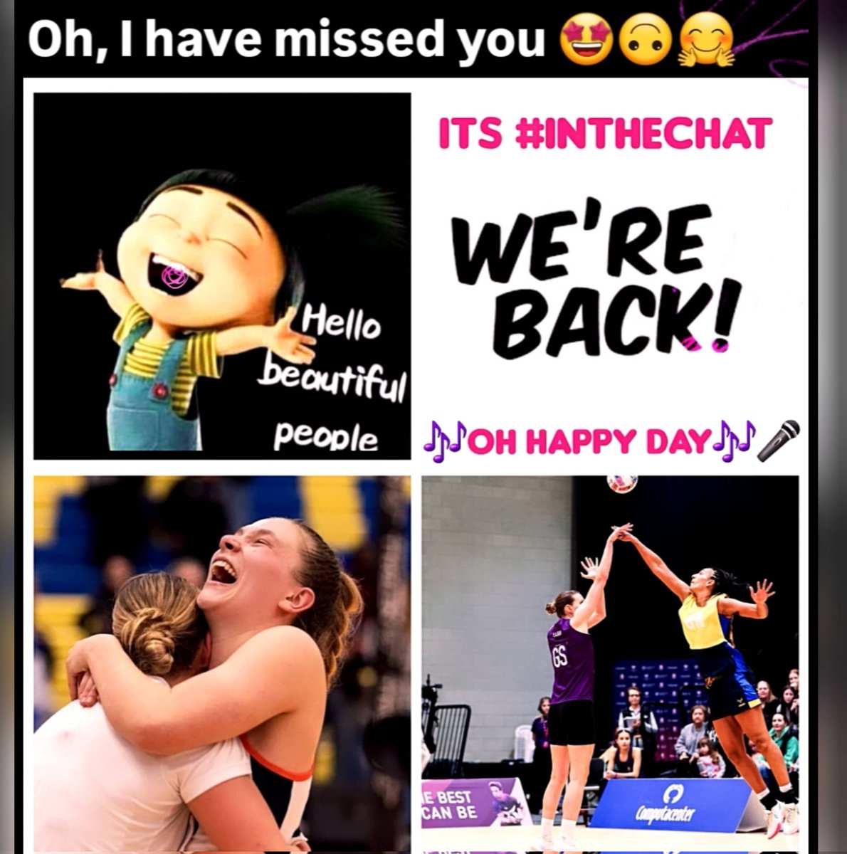 InTheChatTime's tweet photo. .@SkyNetball  @BBCSport @CliveJonespr @messero6   @Jasmin81259024  #NetballFamily One more sleep  before  we are #InTheChat @NetballSL #SuperCupRoundUp😁can't wait to host you😉🎤With our #SpecialGuest. We will review  the matches, share the views on the what caught your eye🙏🏾😴 https://t.co/WRCbnrKxdn