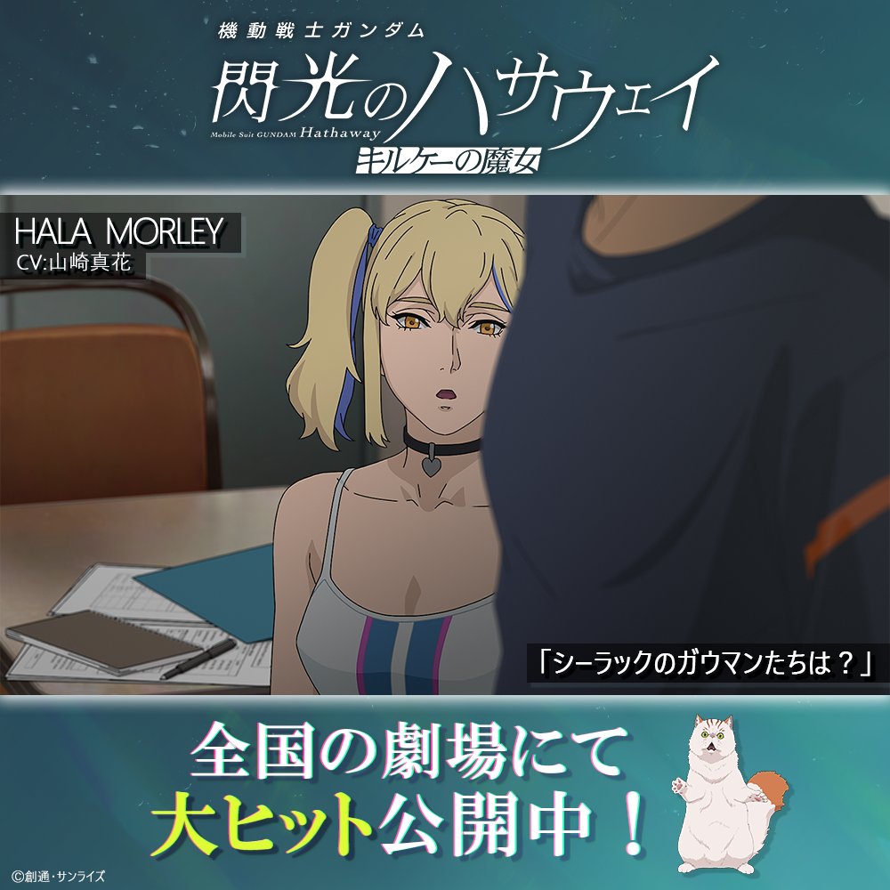 ╋━━━━━━━━━━━━━
　　　 A moment from
Mobile Suit Gundam Hathaway
━━━━━━━━━━━━━╋

シーラックのガウマンたちは？

――ハーラ・モーリー

#閃光のハサウェイ #キルケーの魔女 大ヒット公開中🐈

▼上映劇場や入プレ情報は公式サイトをチェック👀