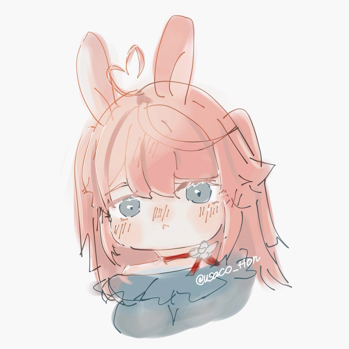 おっひる〜☀️
ちょっと隙間時間にざっくり1号ちゃん落書き、指で描いたの久々だあ