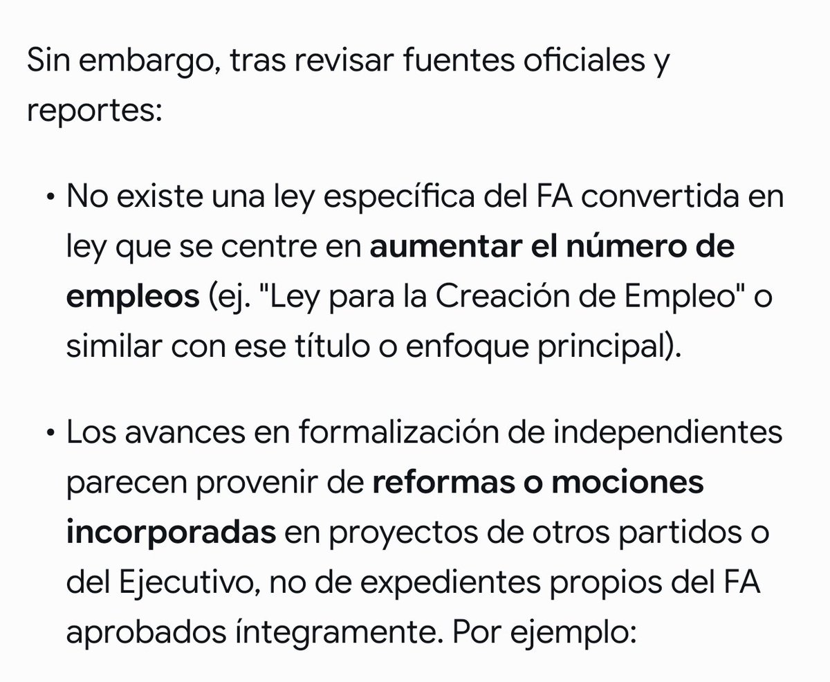 El <a href="/FraccionFrente/">Fracción Frente Amplio</a> según <a href="/grok/">Grok</a> no ha logrado en su vida una ley para dar más trabajos a los ticos. Por el contrario, se oponen a ello...