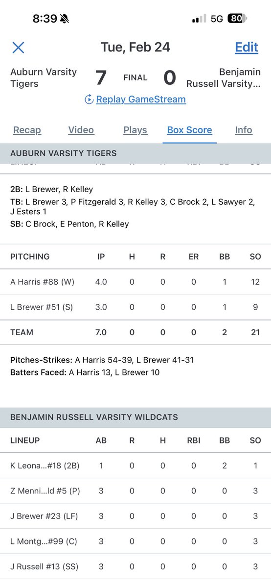 AuburnHS Softball tweet media