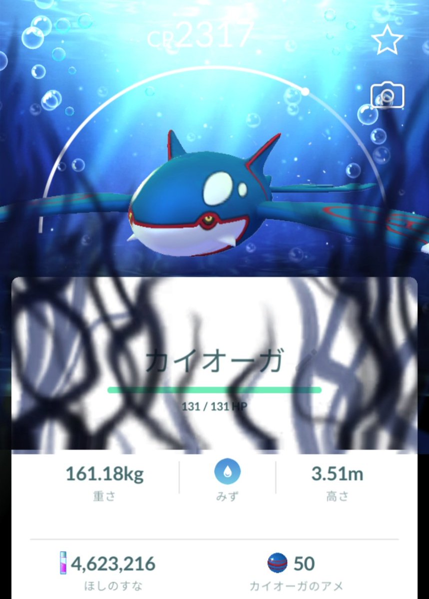 pokepokepanic's tweet photo. カイオーガちゃん
背景つきでました☺️✨

一緒に戦ってくれた方
ありがとうございました！ https://t.co/uYFXshUJ3g