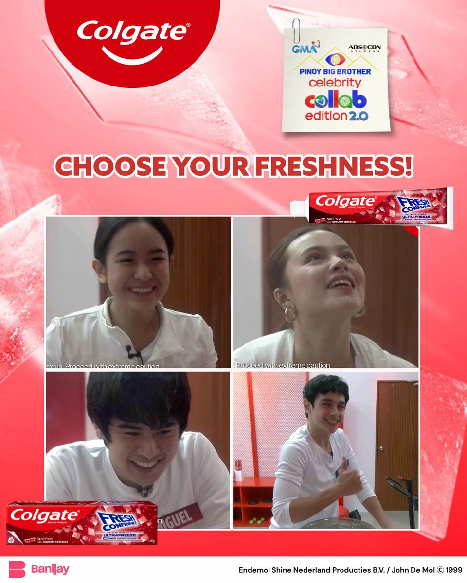 PBBabscbn's tweet image. Choose your freshness! ❄️

#PBBCollab2point0 #Colgate #FreshConfidence