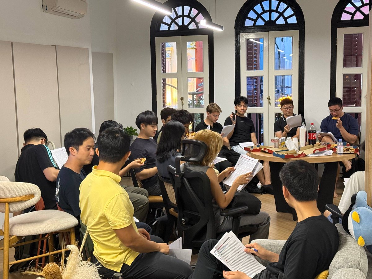 WPReadingClub's tweet photo. Whitepaper Reading Club Singapore: Feb 24
~350 firms "make" crypto markets tradable. But why don't we trust them & Post-Jan 2026, liquidity is down 40%.

Market Makers aren't heroes/villains — they're economic actors. The real issue: the hidden dealings between projects, exchanges, and MMs that retail can't see. That's what needs to change.

Full summary → https://t.co/PWmPCs4aky
Fi4x9Q01WLRQKSsFQMod8iSD2k8PvY

Discussion Notes Below 👇

Thanks to:
- @ulandaoon (Drew & Napier) Dominic (@TokkaLabs), @donovanchoy, @jameskwho for the insights.
- @Herringglobal @DeFi_Koopman & Tony, @xulian_hl for looking over the notes and the summary.
- Teams from @flowdesk_co and @AcheronTrading that attended
- Welcome to @mitchem and @tyneslol who quietly showed up and everyone else that came through
- Thank you again to @Kimmi_Unni & Joel @SuperteamSG for hosting us again!