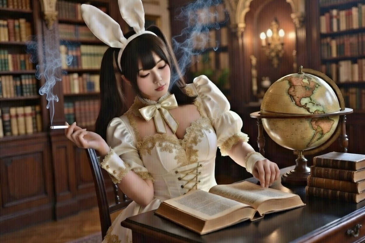 SmokingAiGirls's tweet image. Victorian bunny girls in lace and shadows...  
Elegance meets mischief in the Victorian era. 🐰🏛️

#Victorian #BunnyGirl #AIArt #Waifu