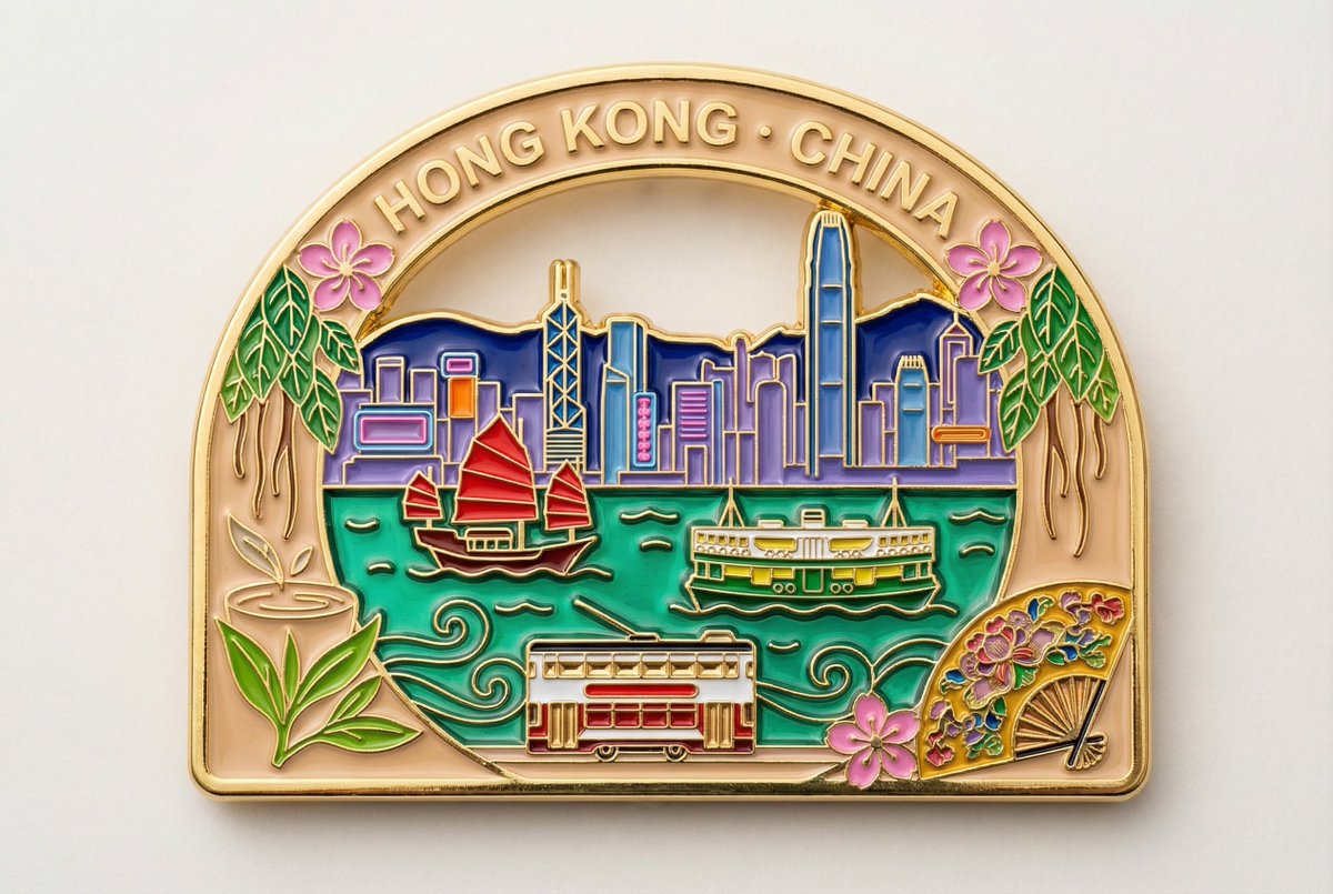 Cloisonné magnet examples