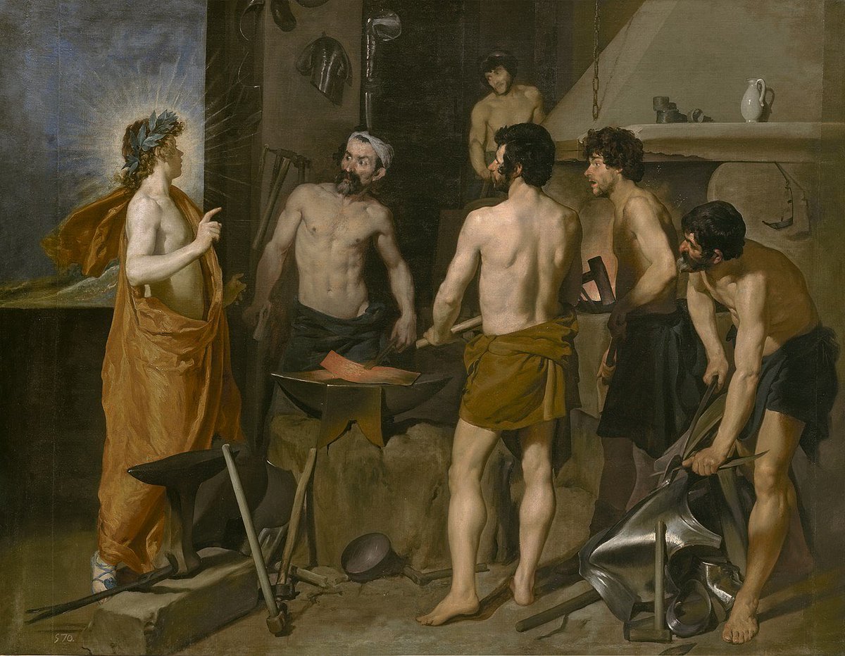 SeekAfterBeauty's tweet photo. Apollo in the Forge of Vulcan (1630), by Diego Velázquez https://t.co/Hycep0n7Uw