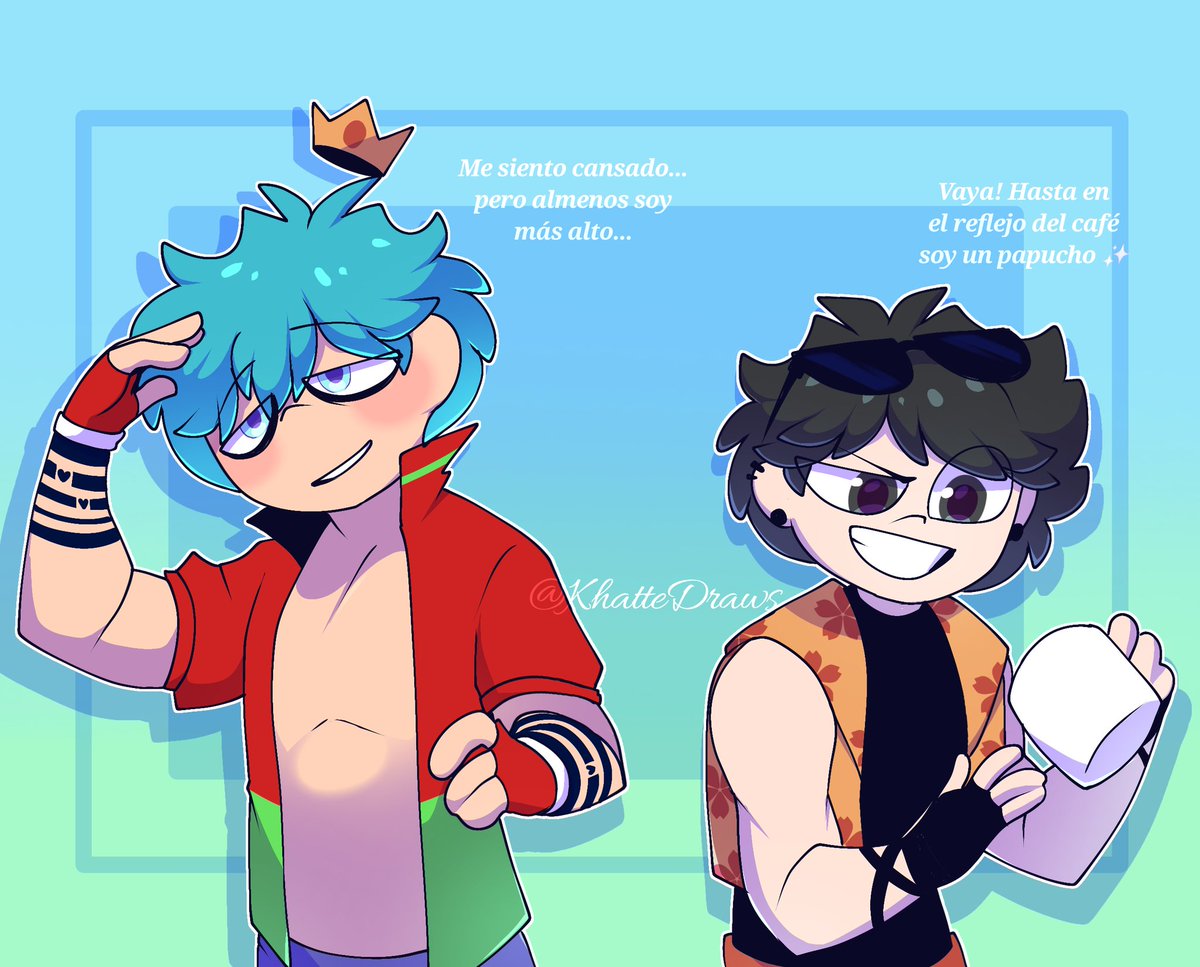 • *.✧ ¿Cambiamos de Cuerpo? 
#KhatteAU 💤💙🧡☕️