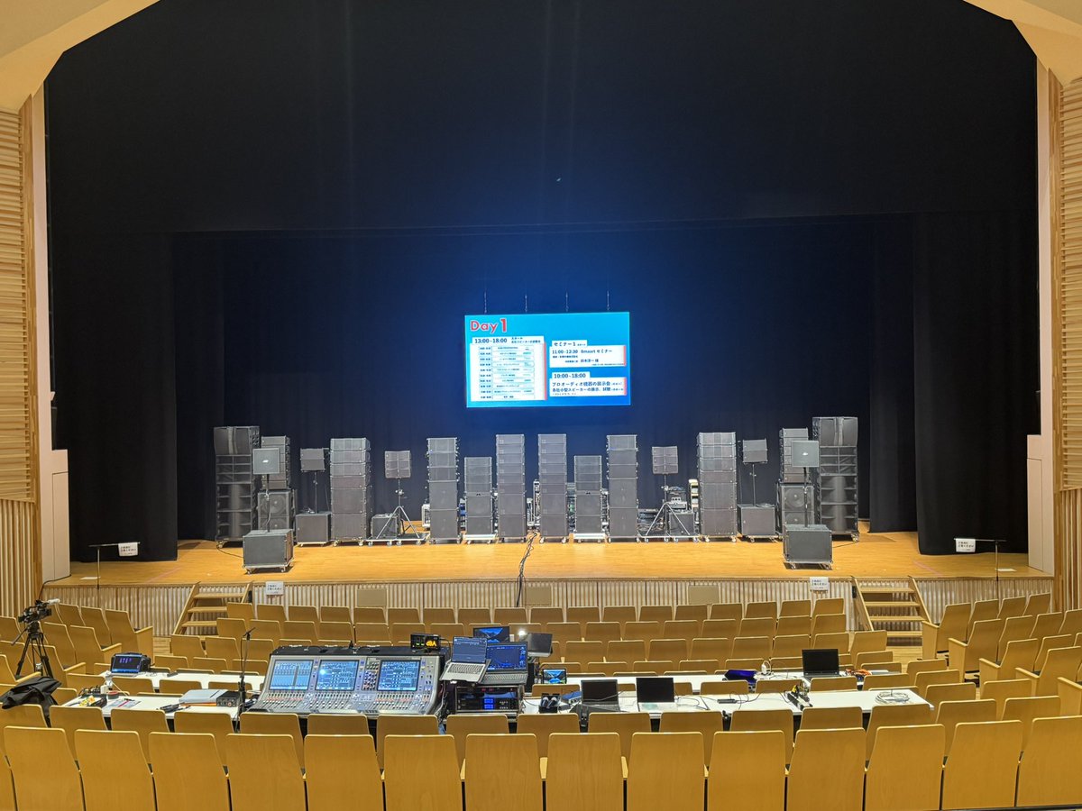 mgoto_ssp's tweet photo. SPAeE2026@四国中央しこちゅ〜ホール
AlconsAudio聴けます！
今回はInterBEEでも出しましたLR15/15Bシステム(4/2対向)で
25日14:00 / 26日11:30の2回あります
小ホールではVR12を,ロビーではLR7, VR8, VR5展示中でどれも音聴けるようにしています
#alconsaudio #alconsaudiolr15 #spaee2026 https://t.co/guA8KqY6Sa