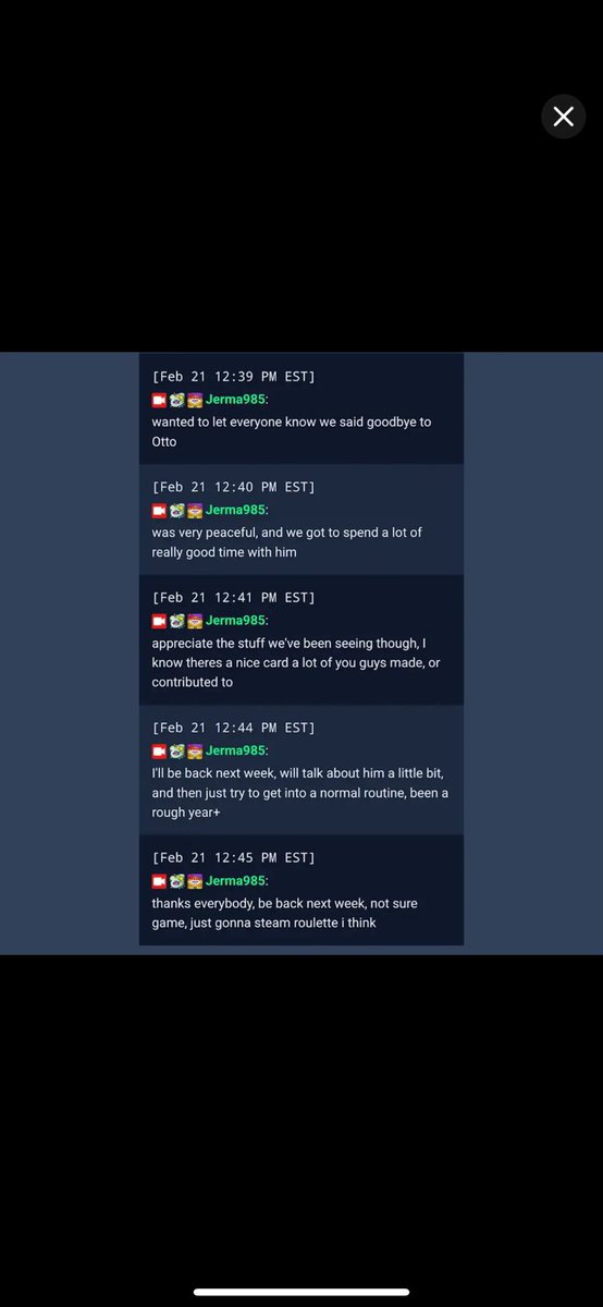 my childhood :( rest in peace otto. every jerma viewer loves you