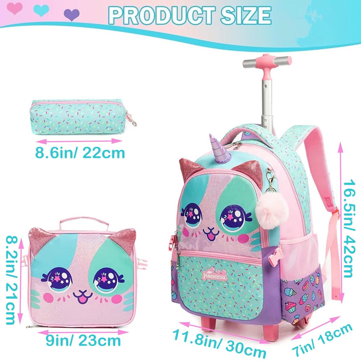 AkramMuham29439's tweet image. 3PCS Cute Rolling Backpack for Girls Backpacks with Wheels for Elementary Students Kids 3 in 1 Travel Luggage Carry on Suitcase
Price Now: USD 80.97 (Original price: USD 166.26,  51% off)
🔗Click &amp;amp; Buy: s.click.aliexpress.com/e/_c3wjpQtV
 
#RollingBackpack
#GirlsSchoolBag