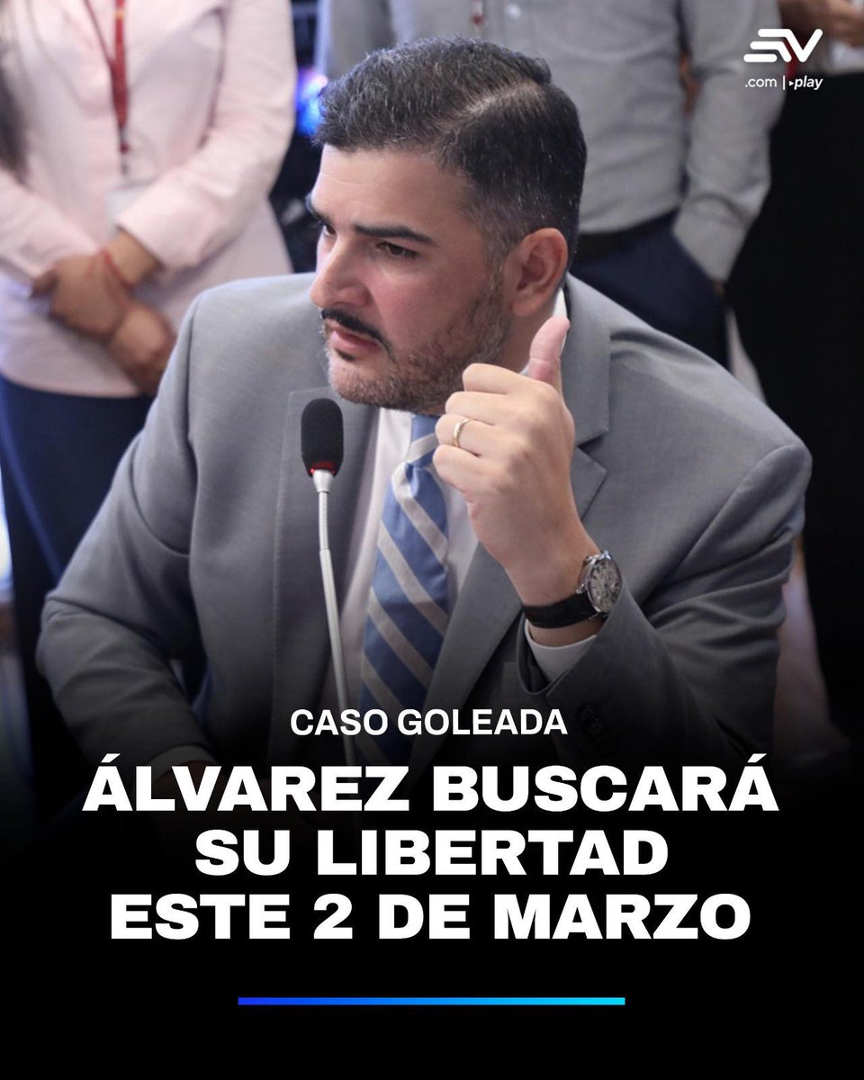 ecuavisa's tweet photo. #LoMásLeído | La defensa de Aquiles Álvarez buscará que se revoque su prisión preventiva en una audiencia programada el 2 de marzo, cinco días antes que enfrente juicio por el caso Triple A. 💻 https://t.co/y7zesiVa3x https://t.co/GATRUmoq6j