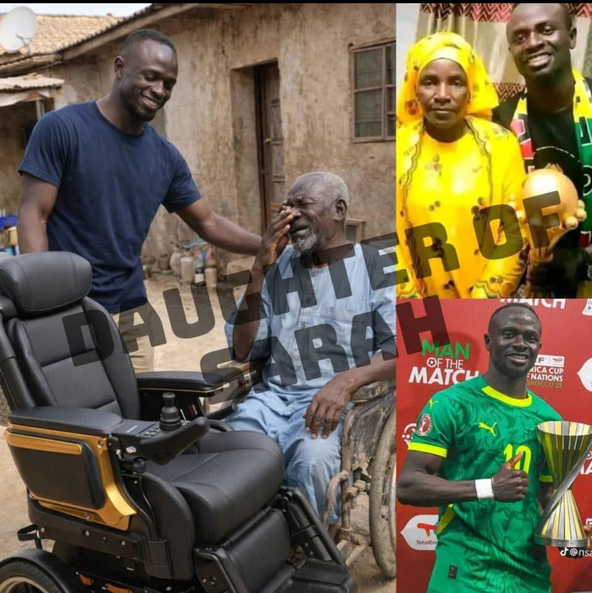 Sadio Mané just made his former landlord cry — not tears of sorrow, but tears of pure joy. 🥹❤️

Sadio Mané never forgot the man who showed him kindness when he and his mother couldn’t afford their rent. Instead of pressure and embarrassment, the landlord gave them time… time to