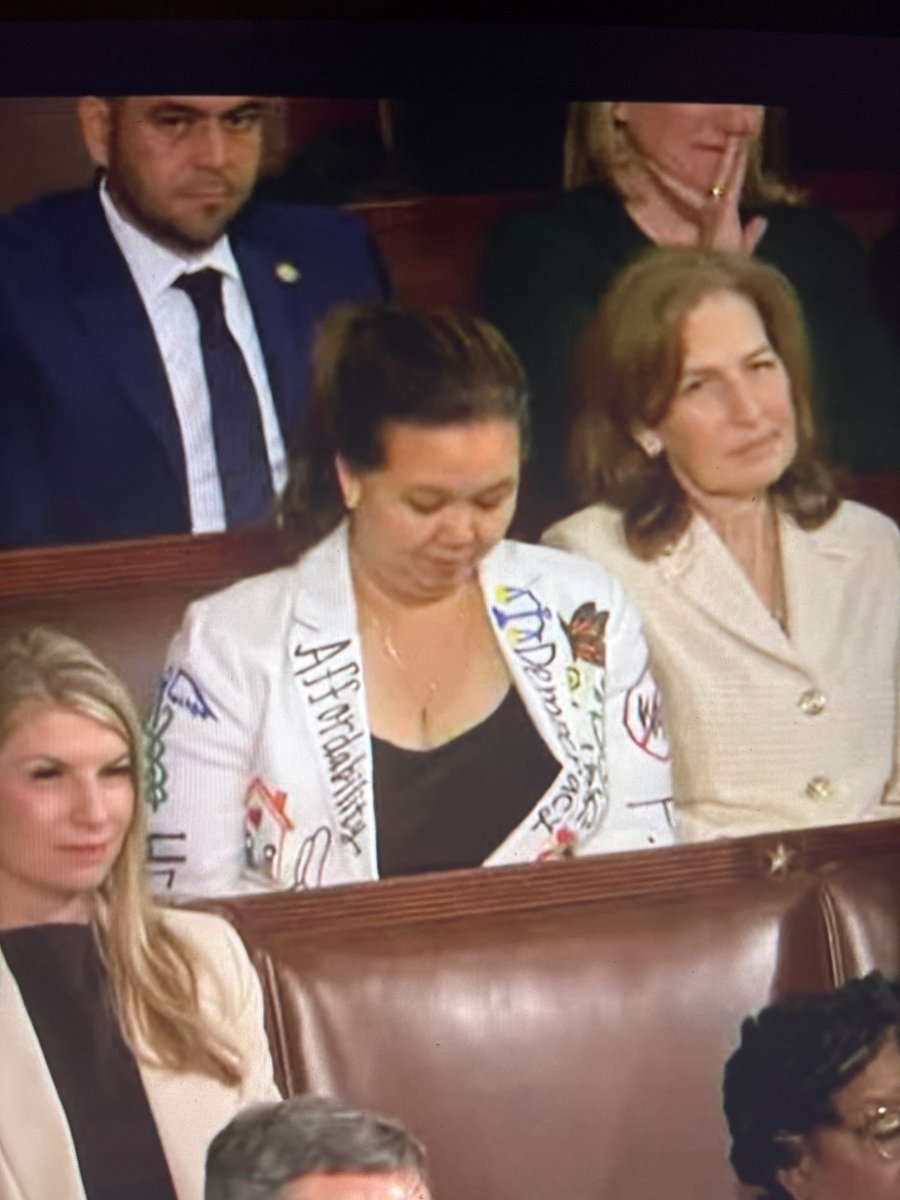 Jill Tokuda is an embarrassment to the people of Hawaii. Sitting there on her phone the entire speech looking like a second grade art project. #SOTU2026