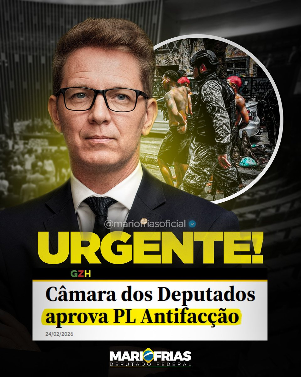 Hoje demos um passo firme no combate ao crime organizado. O PL antifacção reforça penas, endurece o enfrentamento às facções e envia um recado claro: o Estado não pode ser refém do crime. Segurança pública se faz com leis fortes, coragem política e compromisso com quem trabalha e