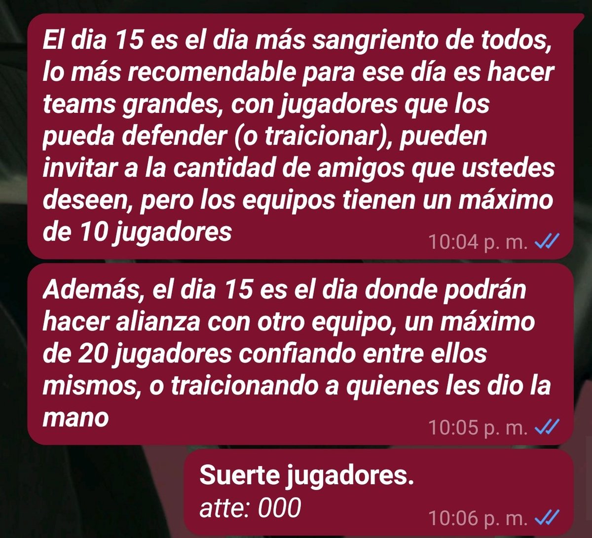 ⚠️SPOILER DIA 15☠⚠️