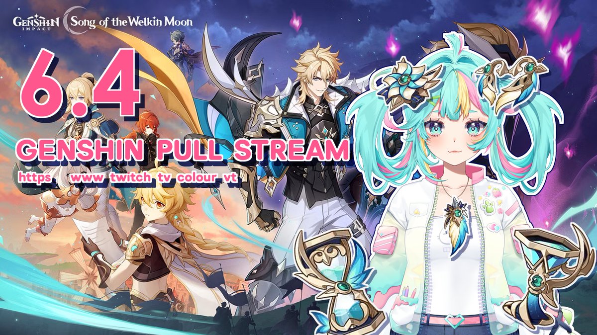 Colour_awr's tweet photo. Catch me if u can~!
Well be doing a Genshin Stream today~! Yippe
https://t.co/6aEDvQYuoT
#streamer #twitch #GenshinImpact #cocolive https://t.co/5UOjWnruOC