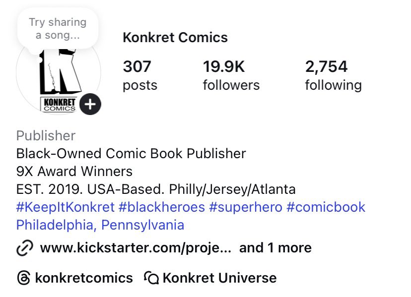 We need 12 More followers to hit 20K. Might give away some free MERCH! 👀

instagram.com/konkretcomics