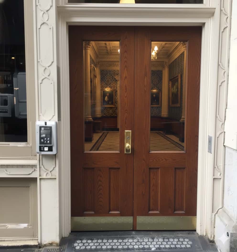 AcademyIntercom's tweet photo. Keep the character, add the tech. Surface‑mounted video intercom = secure, modern access on a classic entry without major construction.
#VideoIntercom #AccessControl #Multifamily https://t.co/LrglpbcWDz