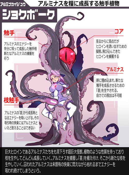 アルミナショーコVS 触手植物ショクボーク(1/3)

恐るべき触手植物に挑むアルミナショーコお師匠!
まさか極光の狩女神と呼ばれる彼女が触手なんかにホヒンホヒンにされてしまうだなんて…! 