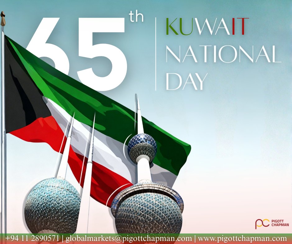 Pigottchapman's tweet photo. On this special day, we honor Kuwait’s history, independence, and the spirit of its people. May the flag always fly high with pride, unity, and prosperity.

#KuwaitNationalDay #Kuwait #NationalDayKuwait #KuwaitIndependence #InterBankMoneyBrokers #PigottChapman https://t.co/wV1vG5pyVD