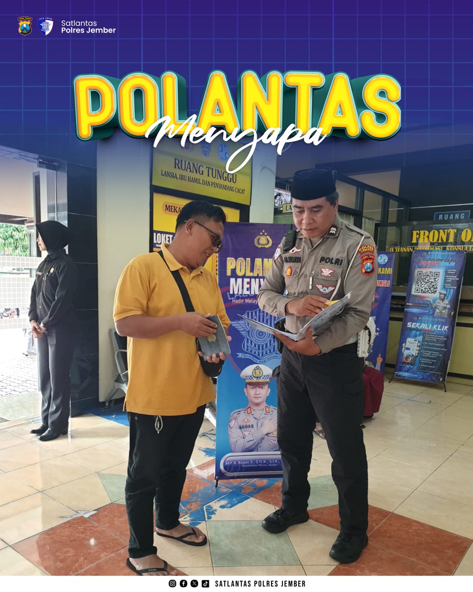Tertib lalu lintas adalah cerminan budaya bangsa karena mencerminkan kedisiplinan, kesadaran, dan rasa hormat terhadap sesama pengguna jalan

#polantasmenyapa #satlantaspolresjember #taatadministrasilalulintas #pelayananprima