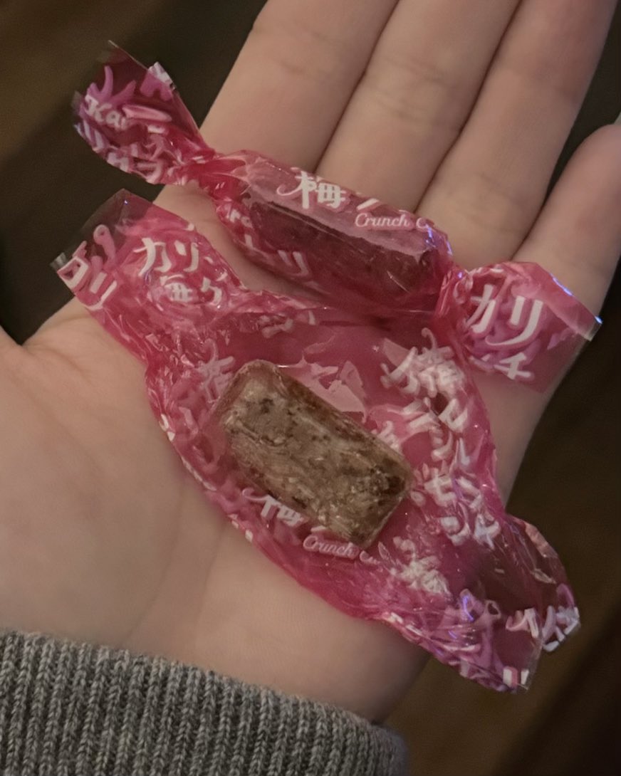 puniko___01's tweet photo. 梅のお菓子見つけたら必ず買うくらい大好きなんですけど、ローソンで買ったこれ甘さゼロのすっぺぇタイプでガリッガリ食感が最高だった…梅好き絶対食べて絶対絶対絶対ハマるので…。 https://t.co/gRm3MLa2QZ