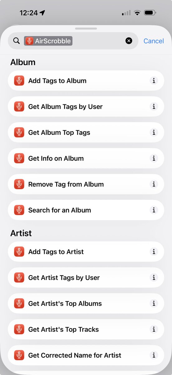 TommyCadle's tweet photo. It's always exciting when AirScrobble users reach out to share their use case of App Intents with the app! It's such a powerful framework that, despite being quite easy to get started with, still feels like it flies under the radar for most https://t.co/4J8K3p4Tqa