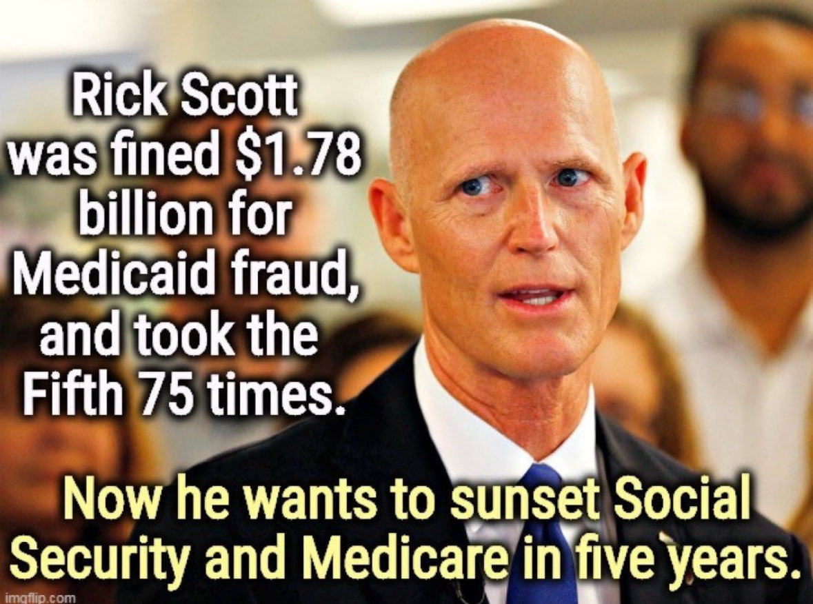kltpa13's tweet photo. @SenRickScott Why would anyone TRUST YOU with healthcare? https://t.co/8b8rHt0Y8i