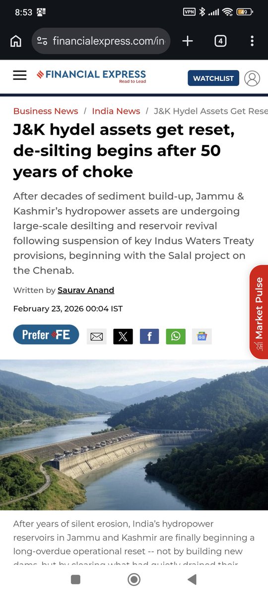 IWT gave the power to Pakistan to stifle India to utilise even what was legitimately allowed by the treaty.

Imagine, even desilting couldn't be carried out. 

No more. #ModiHaiToMumkinHai