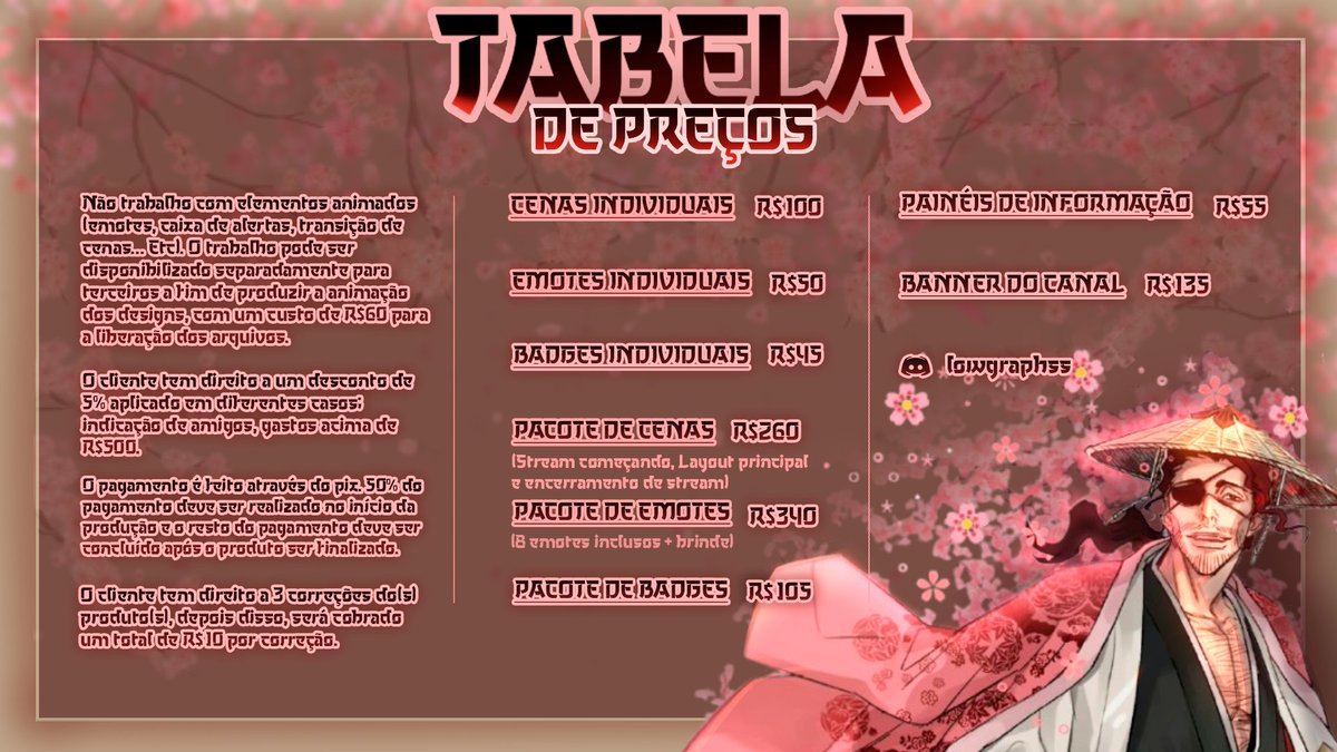 Boa noite pessoal, está finalizado a tabela oficial de serviços twitch, os meios de contato estão na tabela e na bio. Estarei esperando vocês para não perderem essa oportunidade !!! 👀💕
#commissionsopen #twitch #digitalart #stream