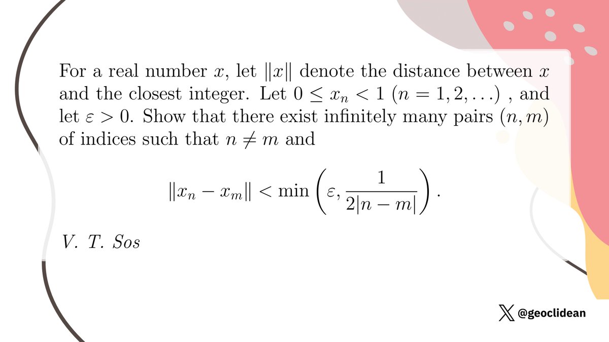 geoclidean's tweet photo. Miklos Schweitzer 1980_1
#Combinatorics #Inequalities #RealAnalysis #CollegeContests #Algebra https://t.co/GsCGWilFtz