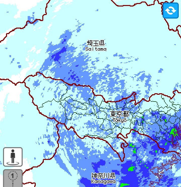 東京南東部、ほんとに「どばどば」って感じに雨が降り続いてる
